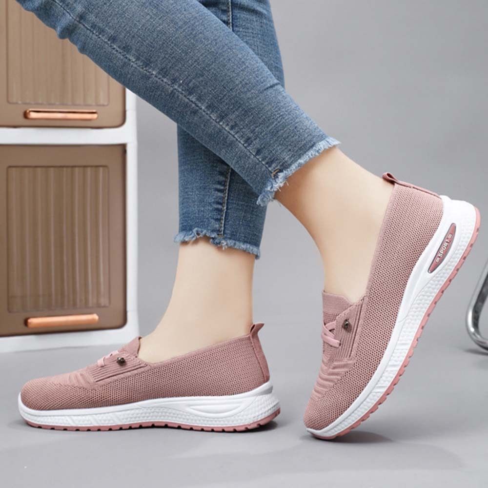 Nuevos zapatos casuales transpirables de suela gruesa para mujer