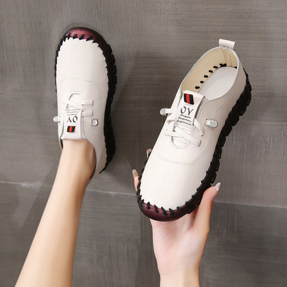 Olivoslindo Zapatos casuales de mujer con suela blanda