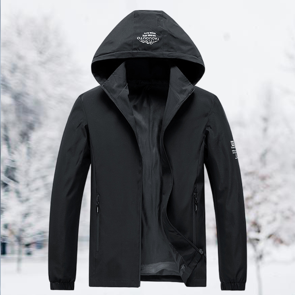 Olivoslindo Chaqueta casual outdoor para hombre con capucha desmontable