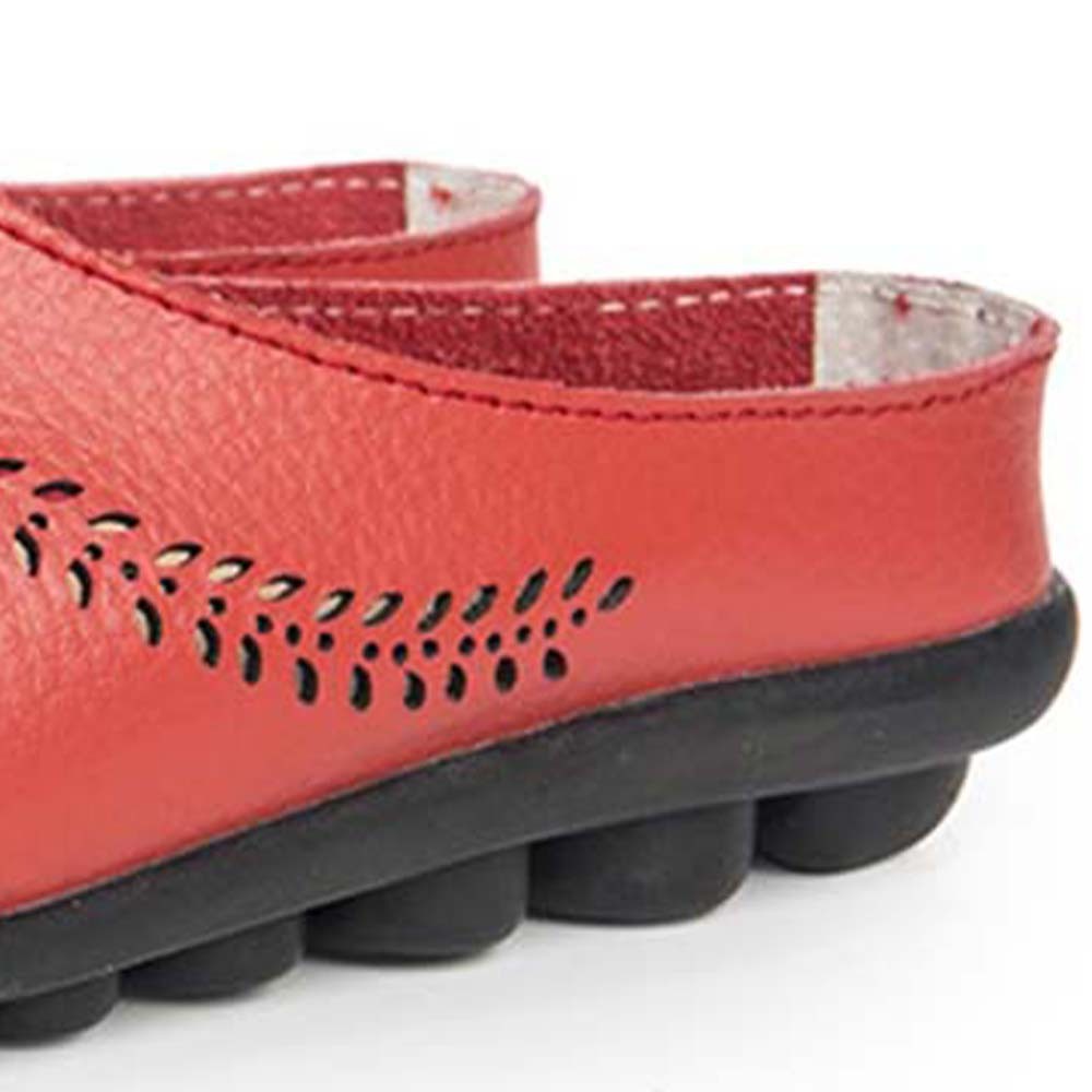 Olivoslindo Zapatos Dodge bajos de cuero informales para mujer de primavera y verano