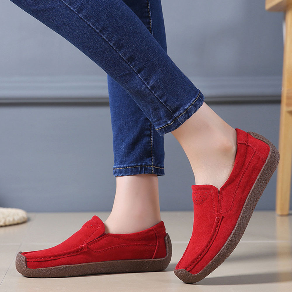 New style women's retro all-match slip-on beanie shoes