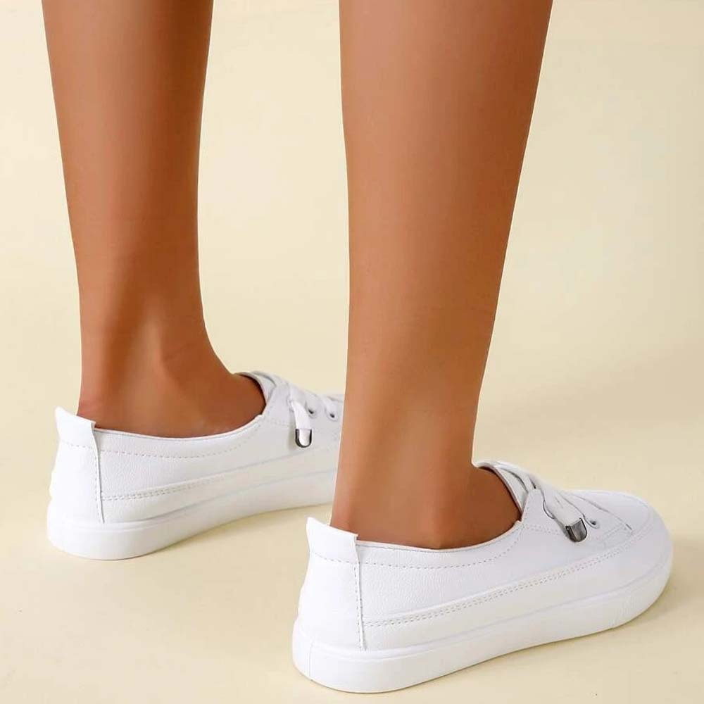 Women's casual versatile white walking shoes