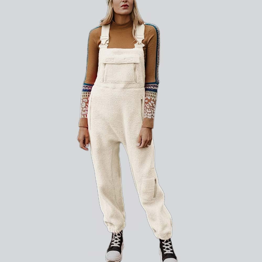 Women's Fleece Warm Loose Casual Jumpsuits