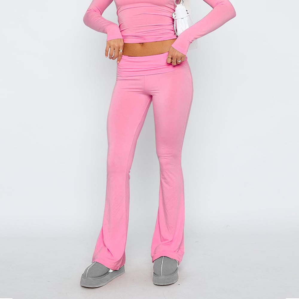 Stylish and Comfortable Women's Slim Fit Low Waist Flare Pants