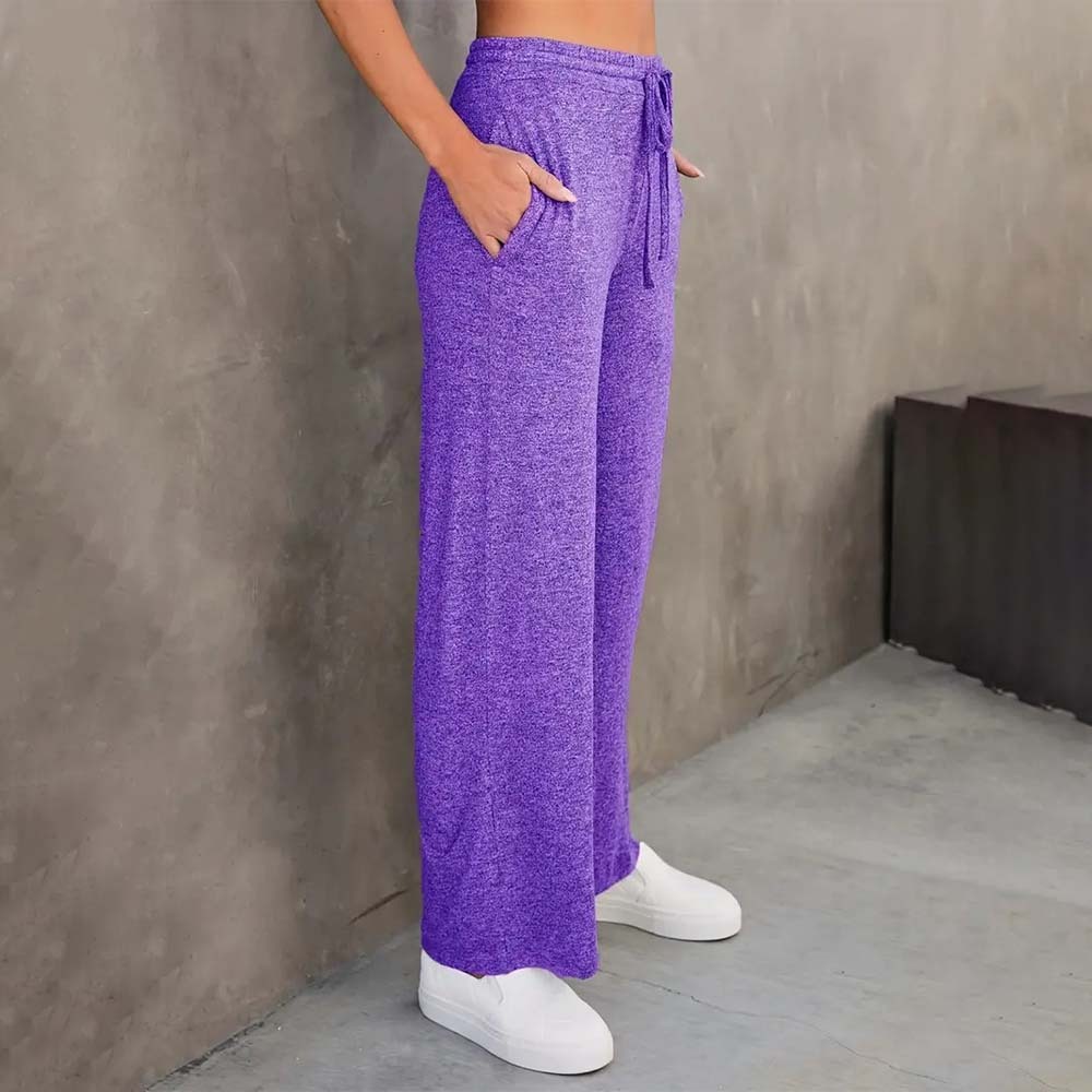Women's simple loose lace-up casual sweatpants