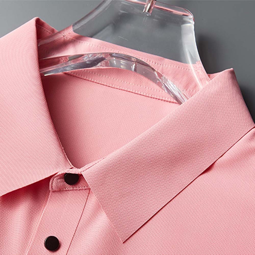 Polo de manga corta de secado rápido para hombre Summer Icy