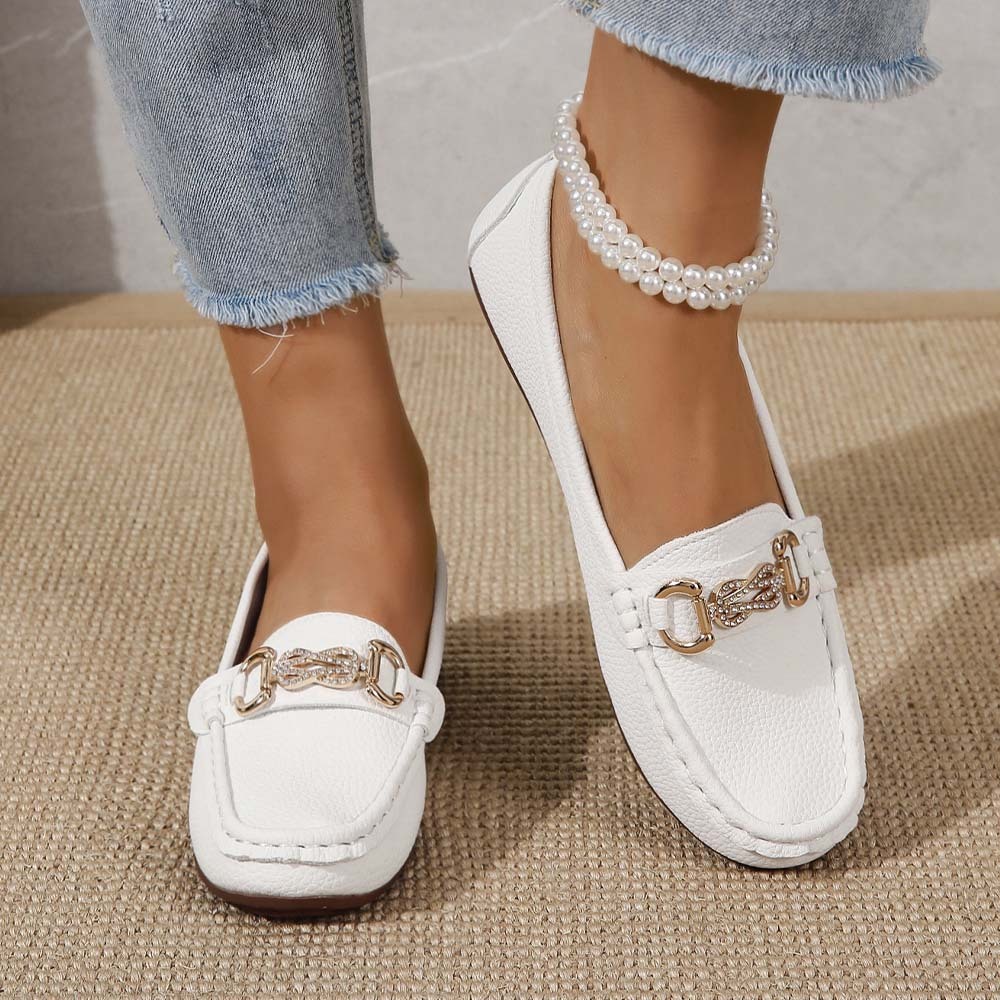 2024 zapatos casuales planos con punta redonda para mujer