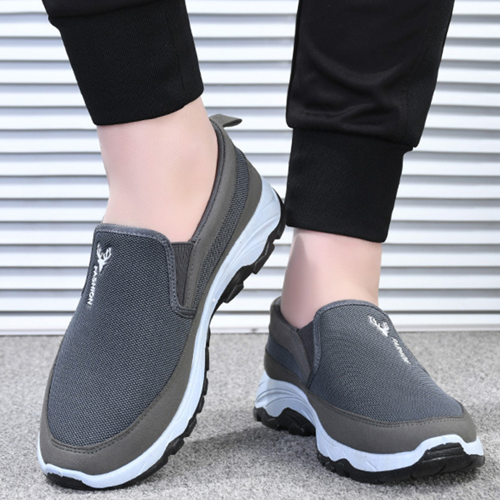 Olivoslindo 2023 verano nuevos zapatos casuales de malla transpirable y cómodo para hombres