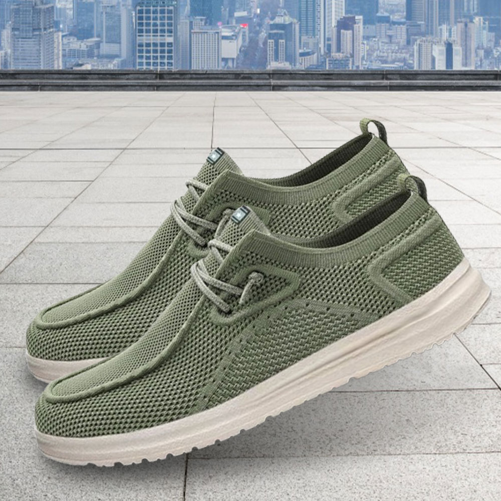 Men's breathable and comfortable mesh lace-up casual shoes