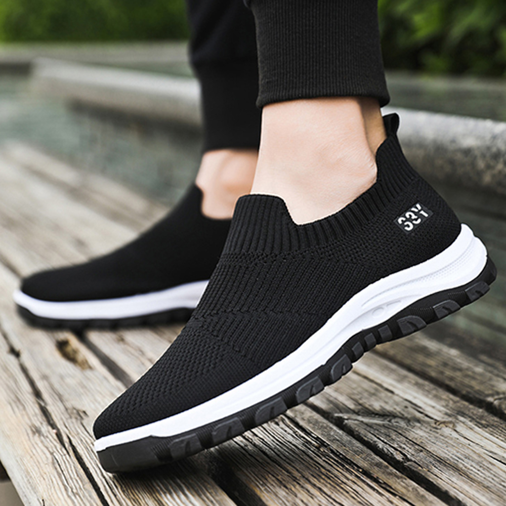 Olivoslindo Zapatos casuales transpirables tejidos con mosca nuevos de verano para hombres