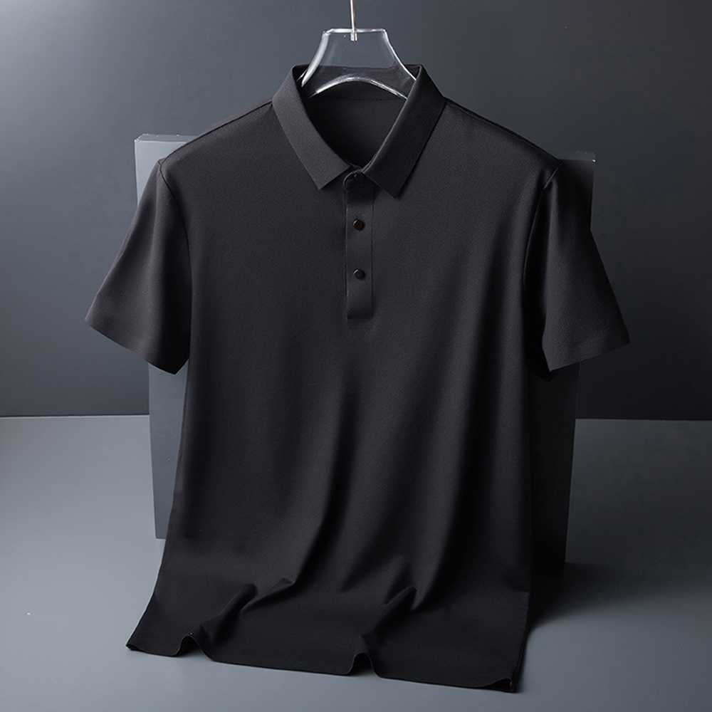 Men's Breathable Ice Silk Short Sleeve Polo Shirt