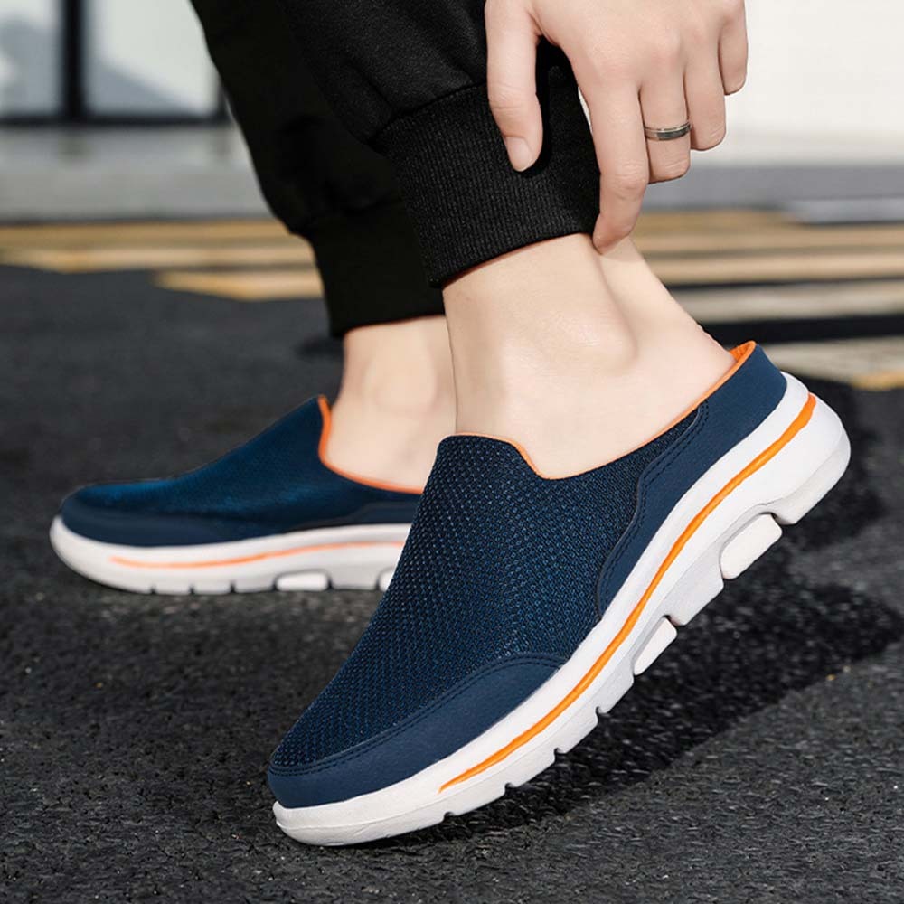 Smiledeer Men's and women's comfortable slip-ons breathable half-slippers