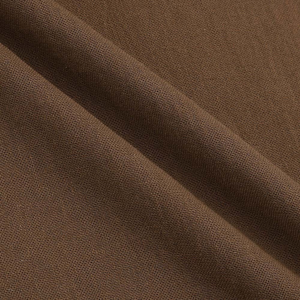 Women's high waist cotton and linen wide leg trousers