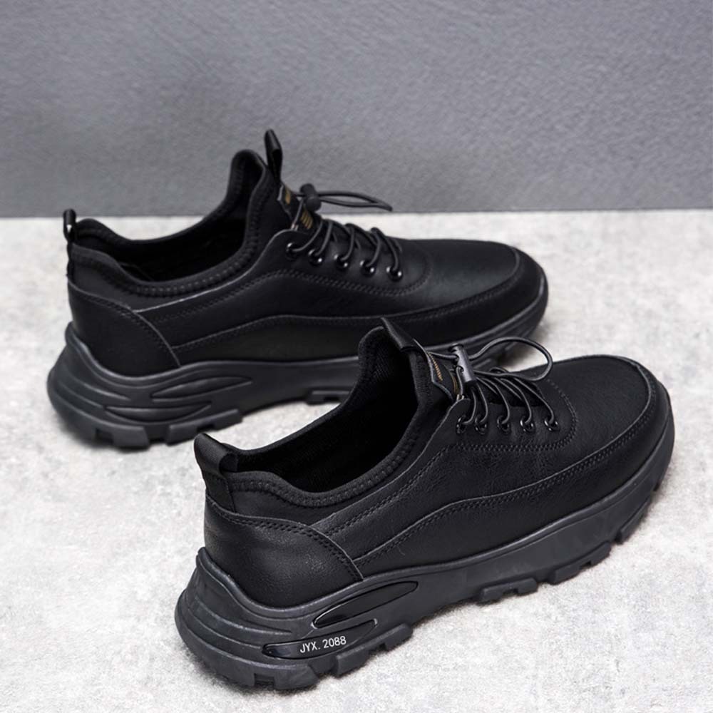 Zapatillas casual hombre de piel con cordones