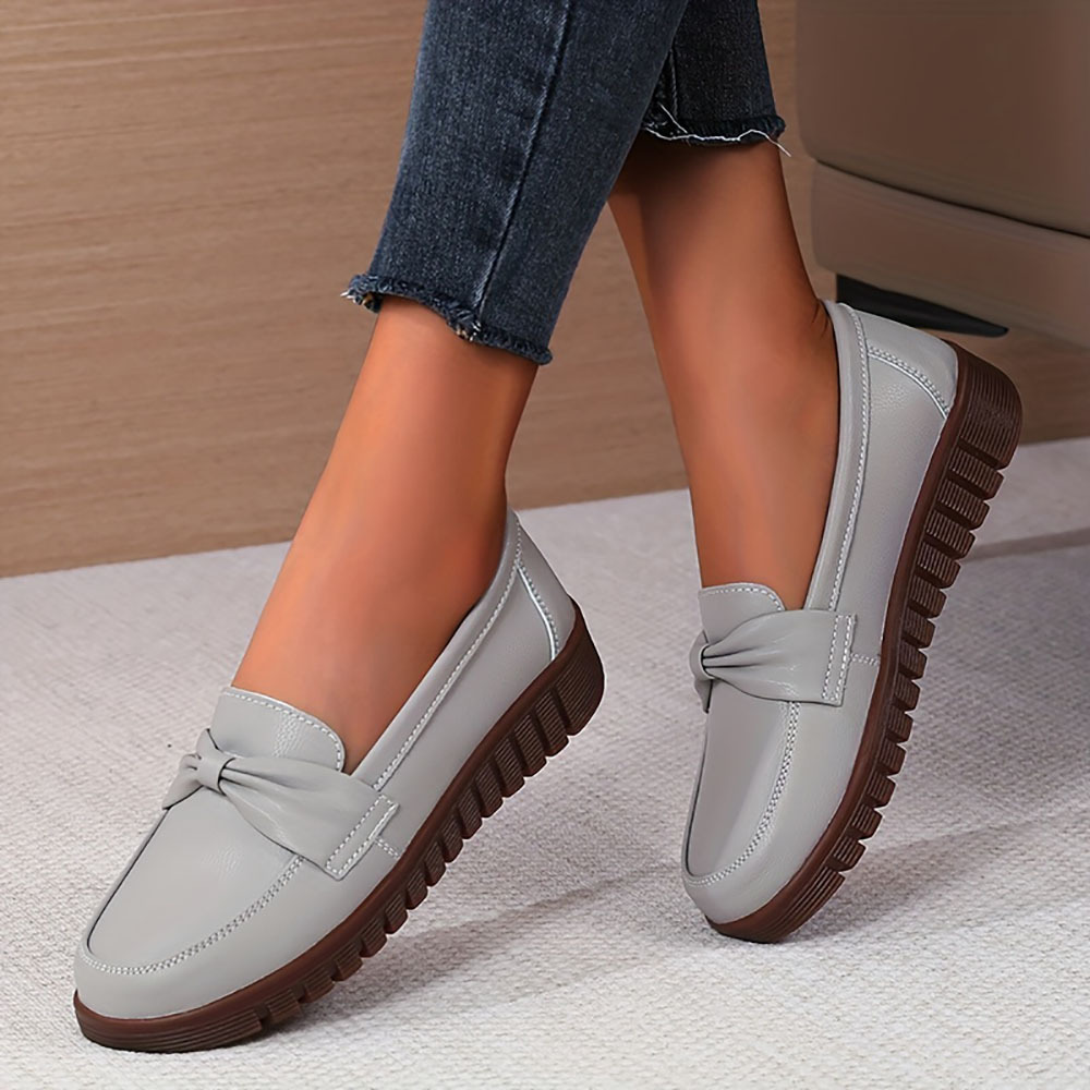 2024 New style bow round toe flat loafers for women