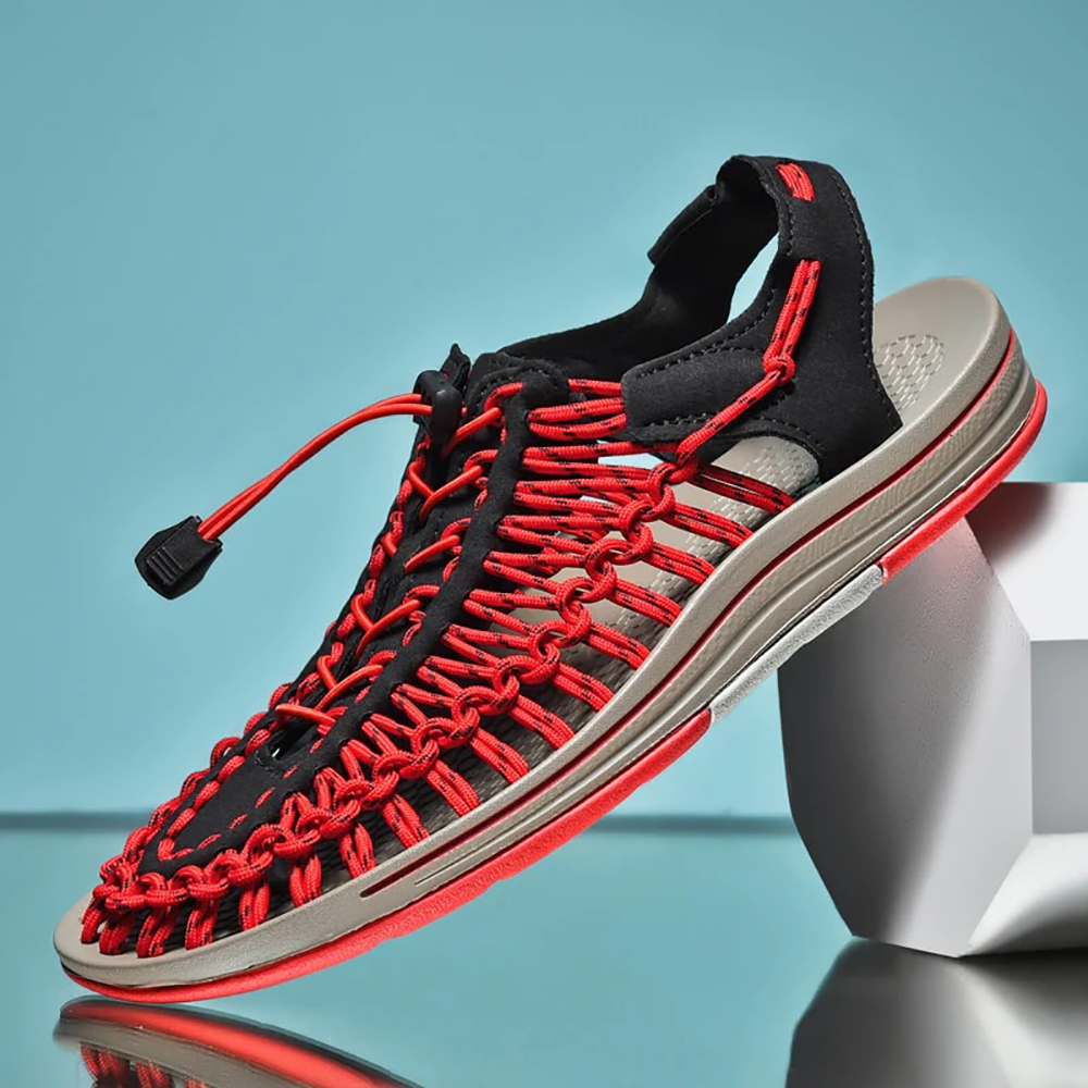 Smiledeer Summer men's and women's breathable braided lace-up sports sandals