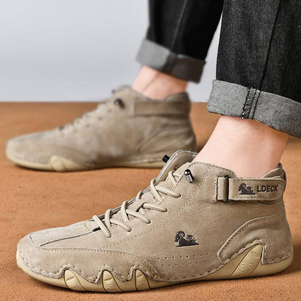 Smiledeer Stylish and comfortable suede lace-up boots