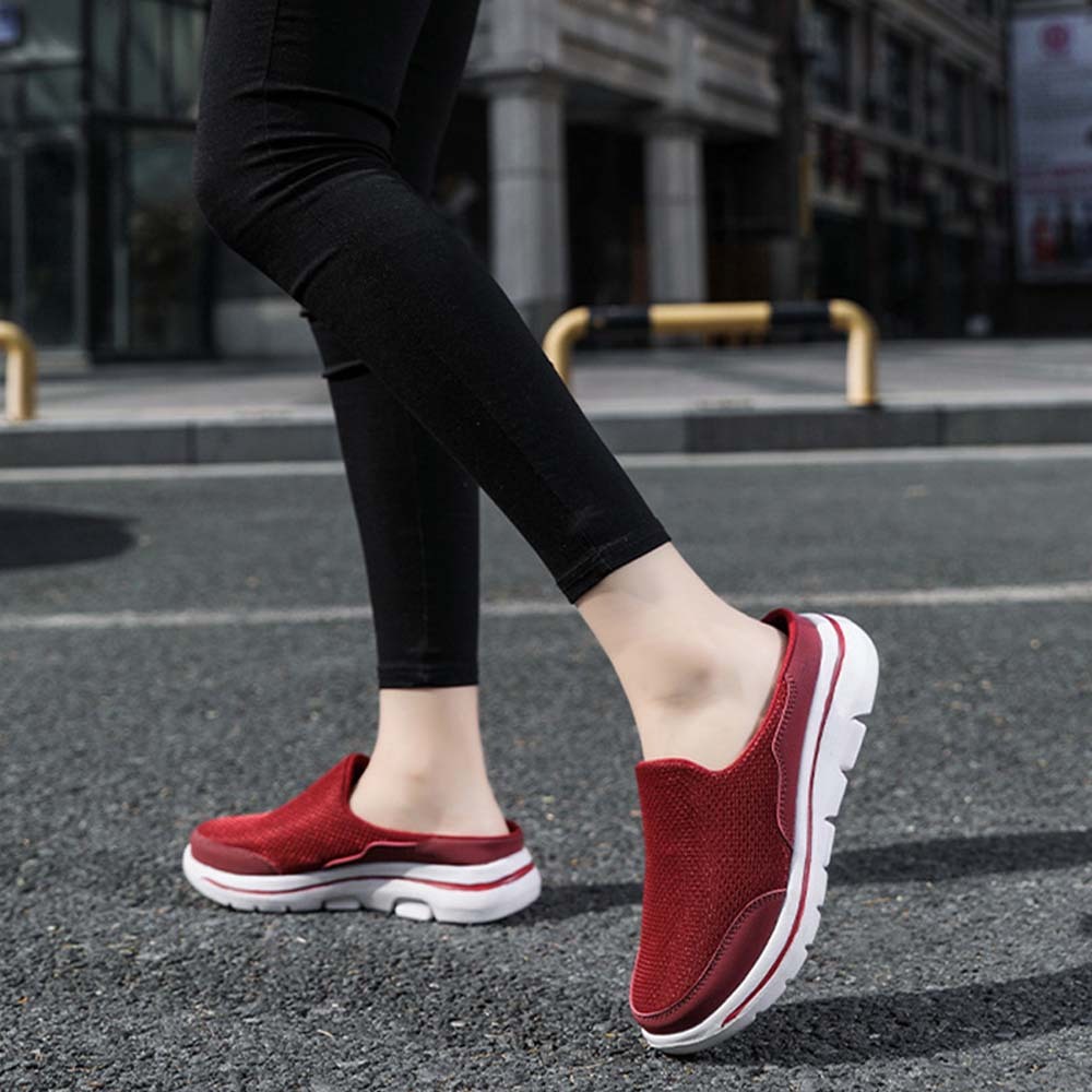 Smiledeer Men's and women's comfortable slip-ons breathable half-slippers