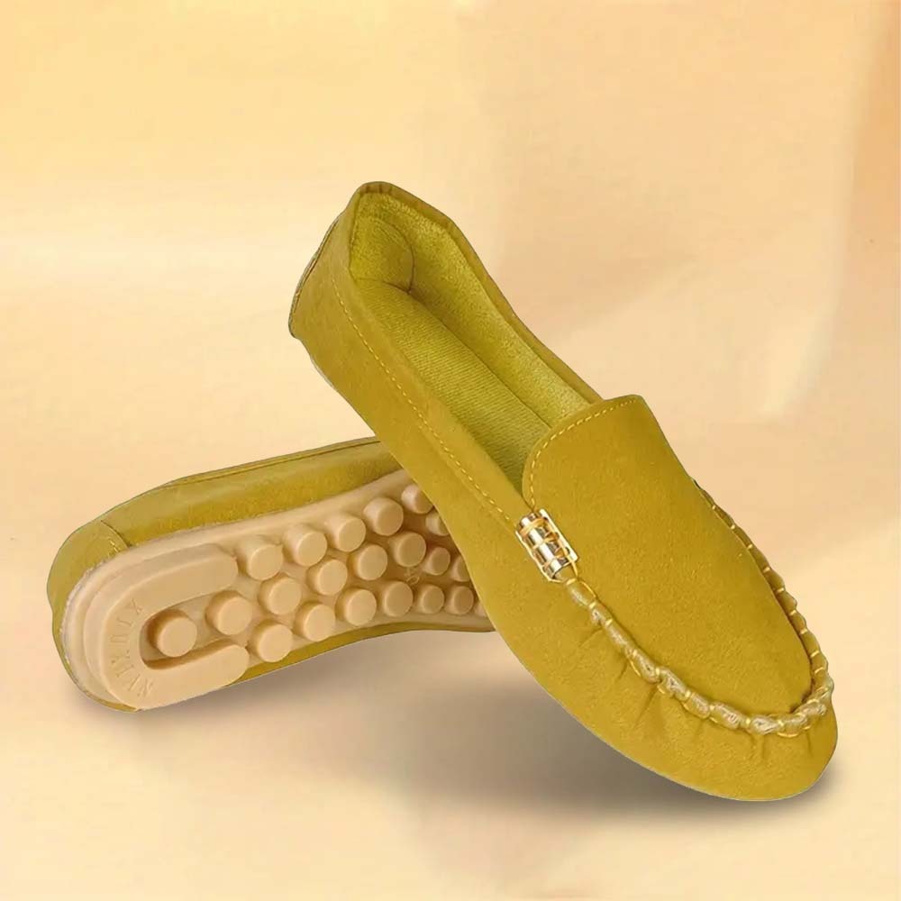 Women's comfortable flats, fashionable slip-on soft-soled loafers