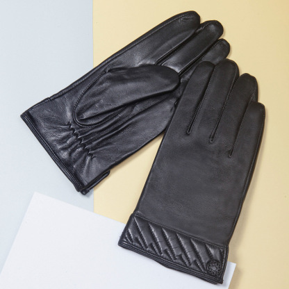 Exquisitos guantes clásicos de invierno cálidos a prueba de viento PU