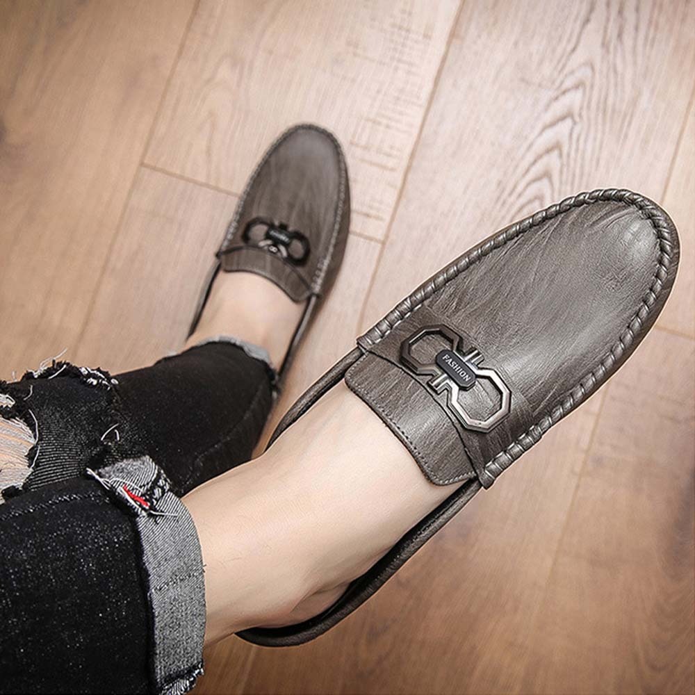 Zapatillas de hombre de piel transpirable con suela suave