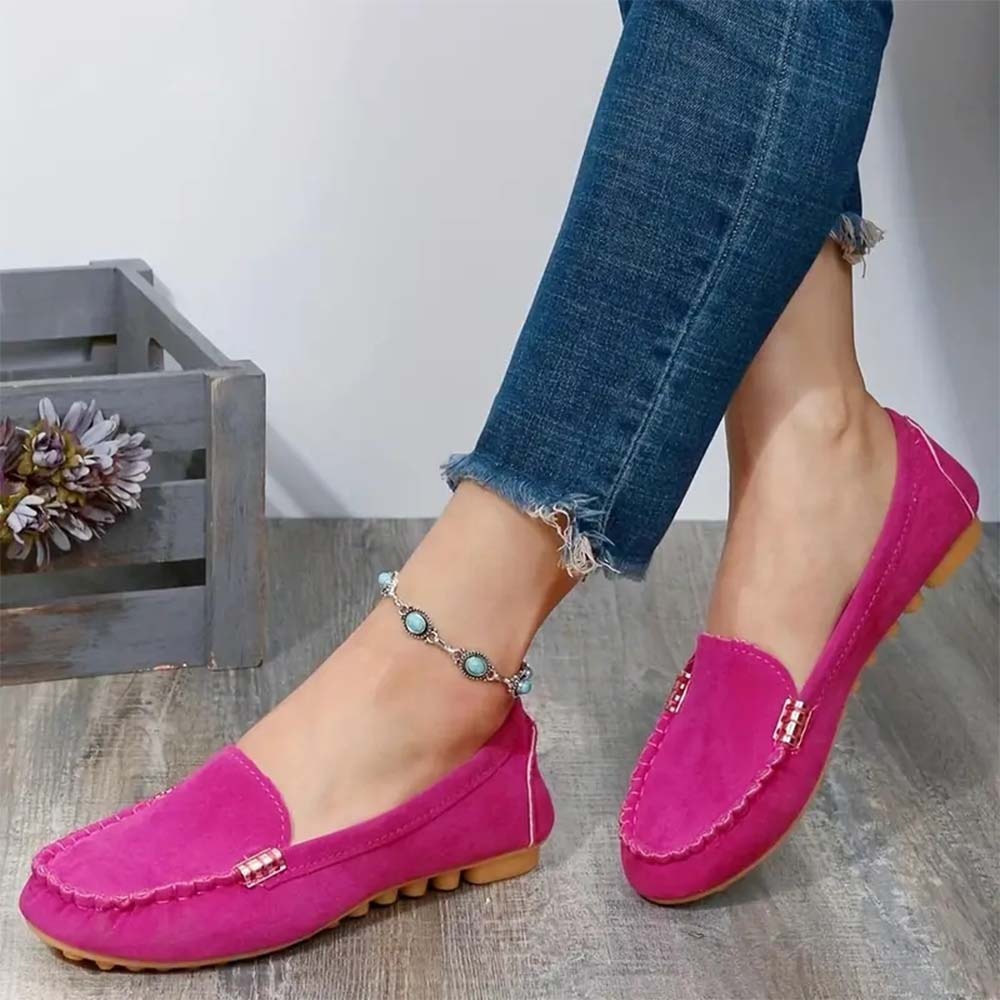 Women's comfortable flats, fashionable slip-on soft-soled loafers