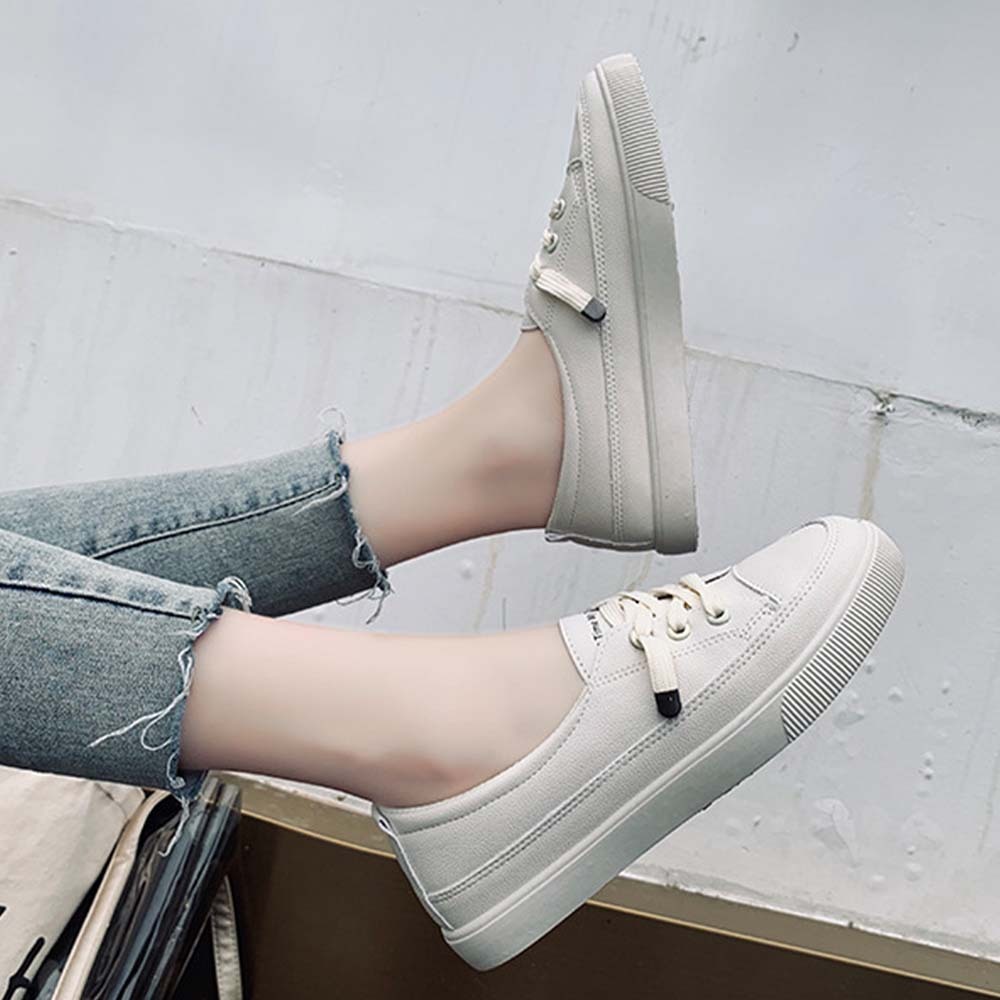 Women's casual versatile white walking shoes