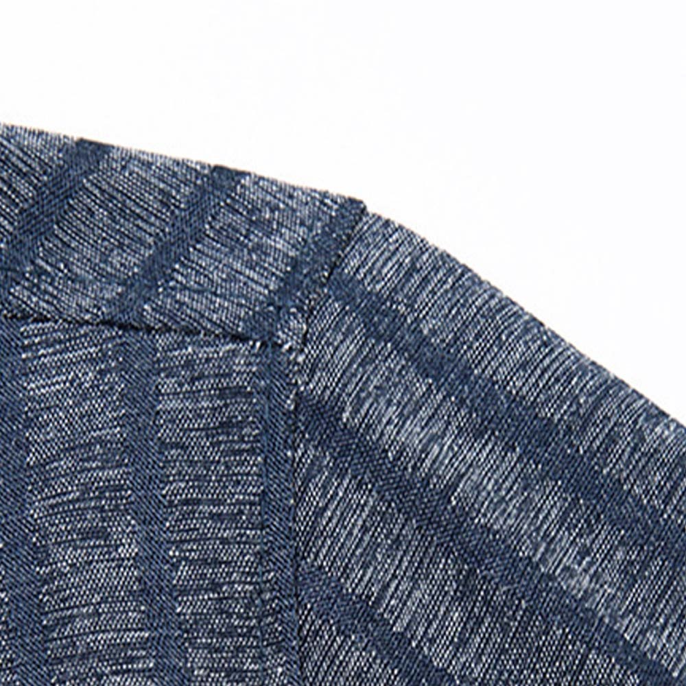 Camisa de manga corta a rayas con bolsillo suelto para hombre de verano 2024