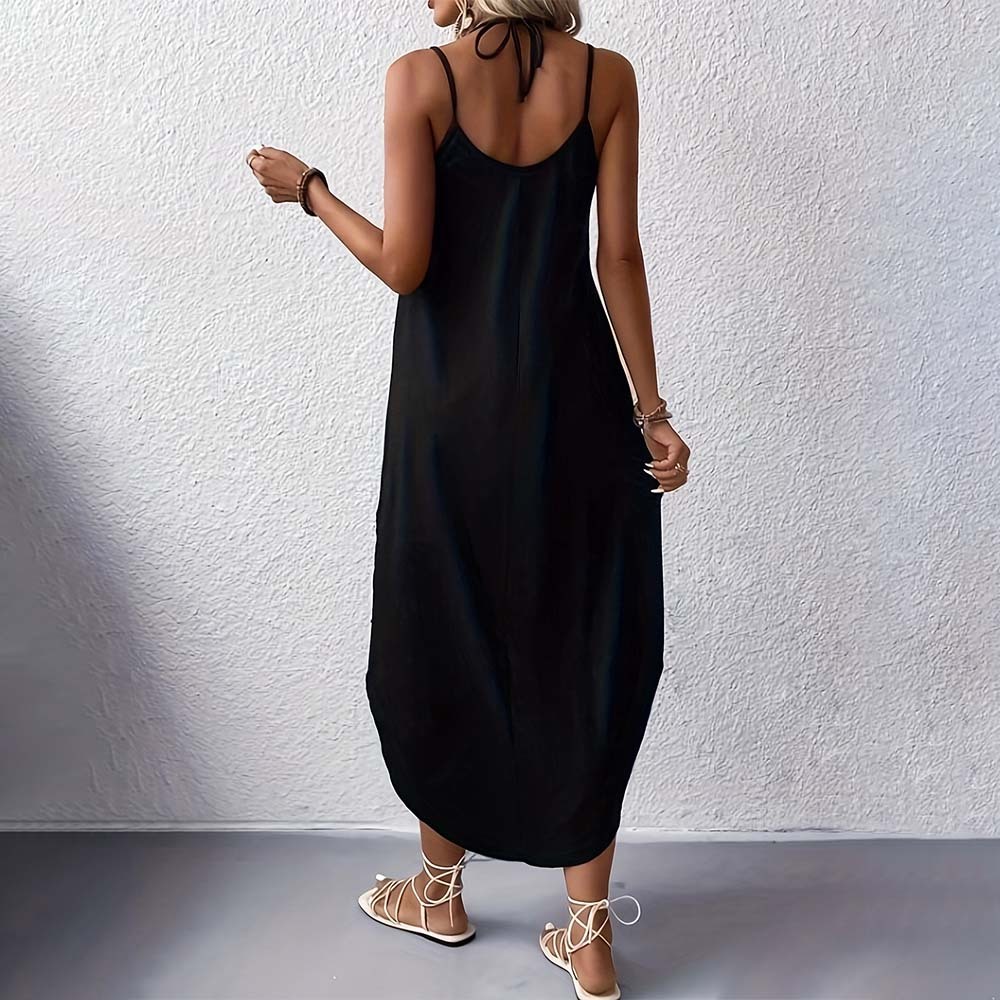 2024 Women's loose and comfortable off-shoulder suspender skirt