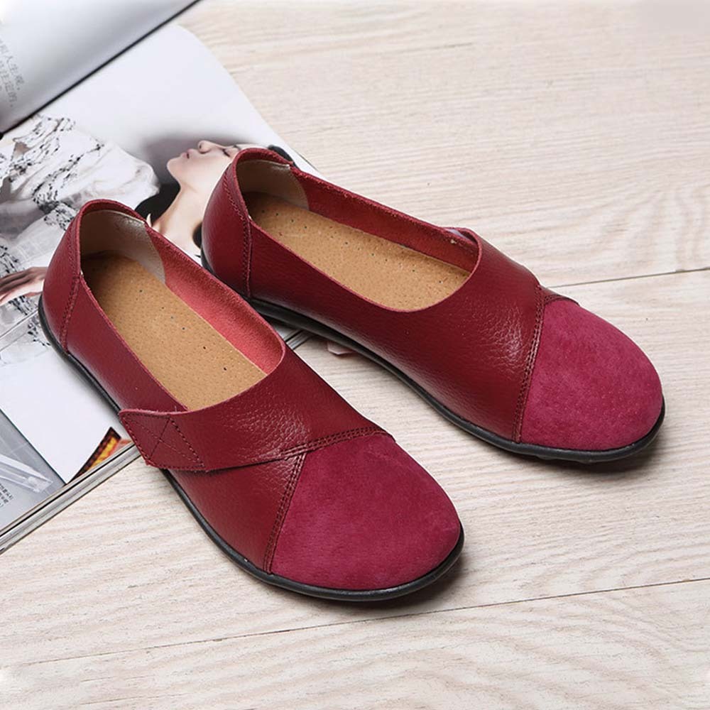 Zapatos casuales de cuero cómodos con velcro