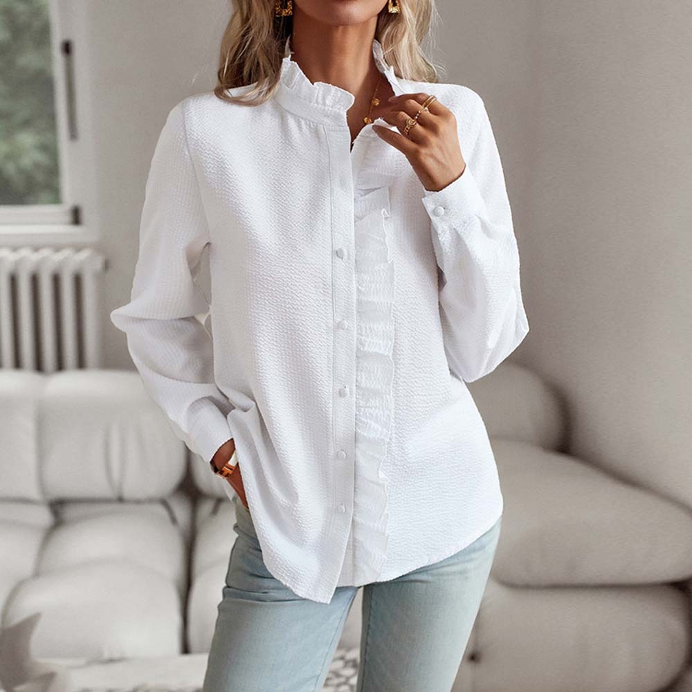 2024 Spring new fashion women's striped long-sleeved shirt