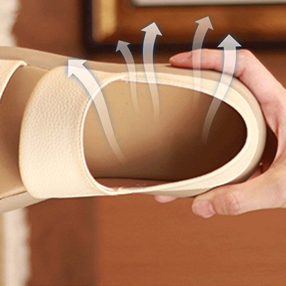 Nuevas sandalias de cuero de moda de suela gruesa para mujer