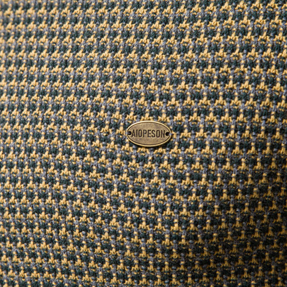 Olivoslindo™ Jersey de hombre de manga larga con cuello redondo y bloques de color