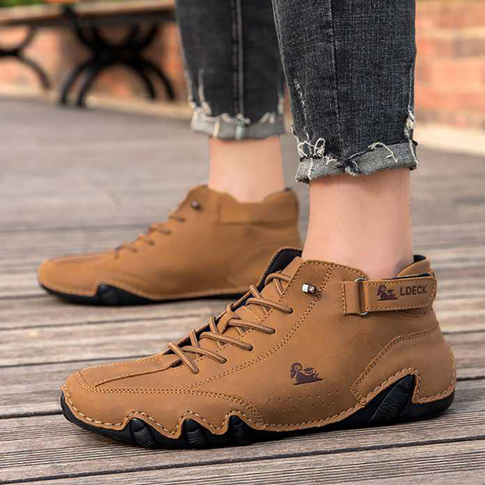 Smiledeer Stylish and comfortable suede lace-up boots