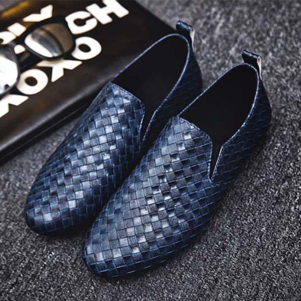 Hojanaranja Mocasines informales sin cordones de piel elástica para hombre