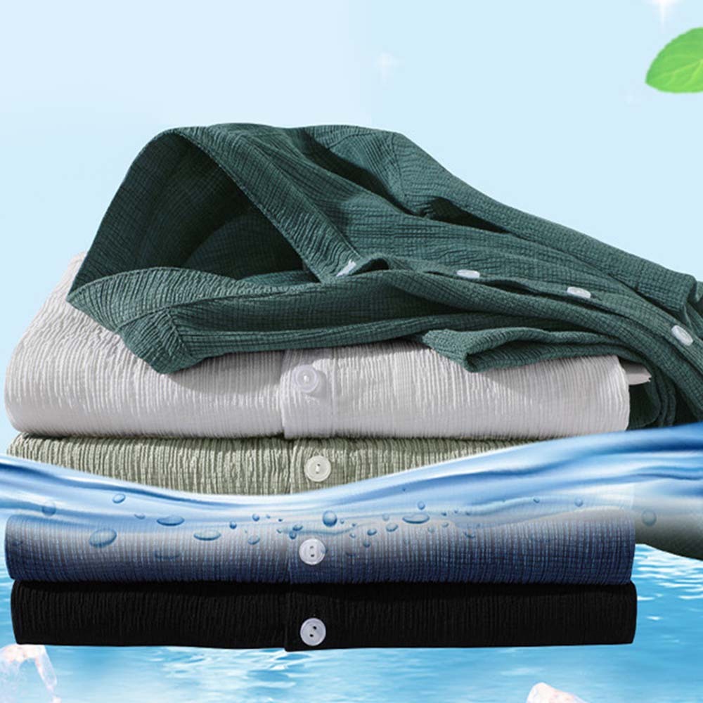 Men's summer suit, ice silk short-sleeved T-shirt and trousers