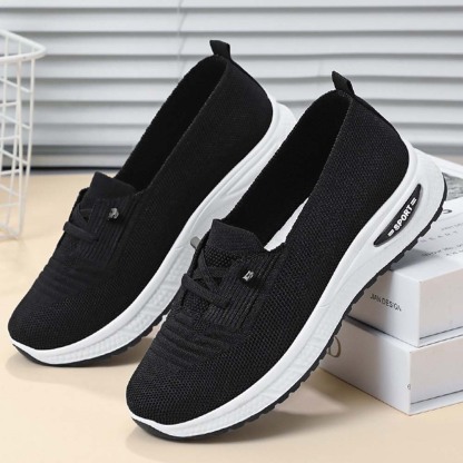 Nuevos zapatos casuales transpirables de suela gruesa para mujer