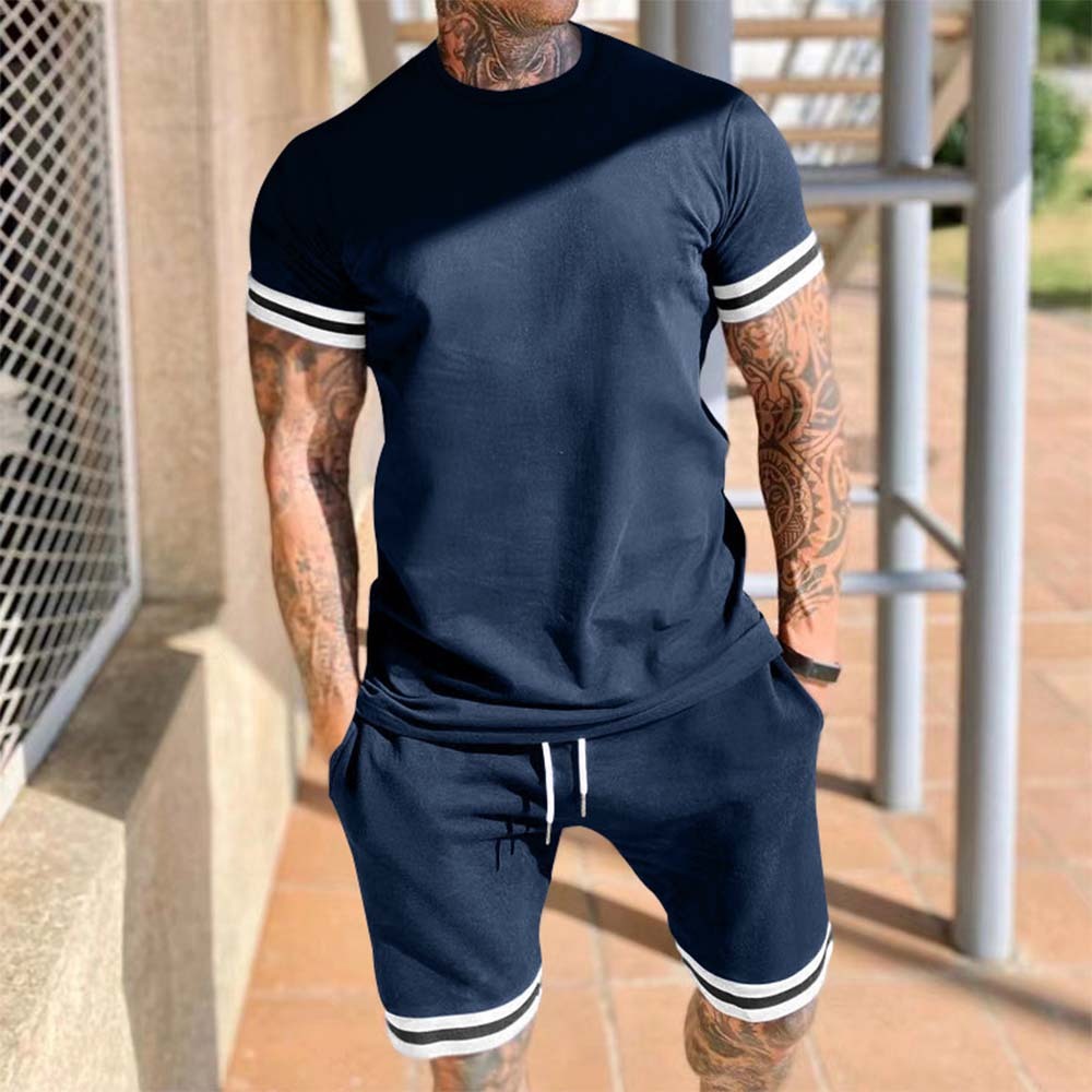 Chándal con pantalones cortos de manga corta para hombre