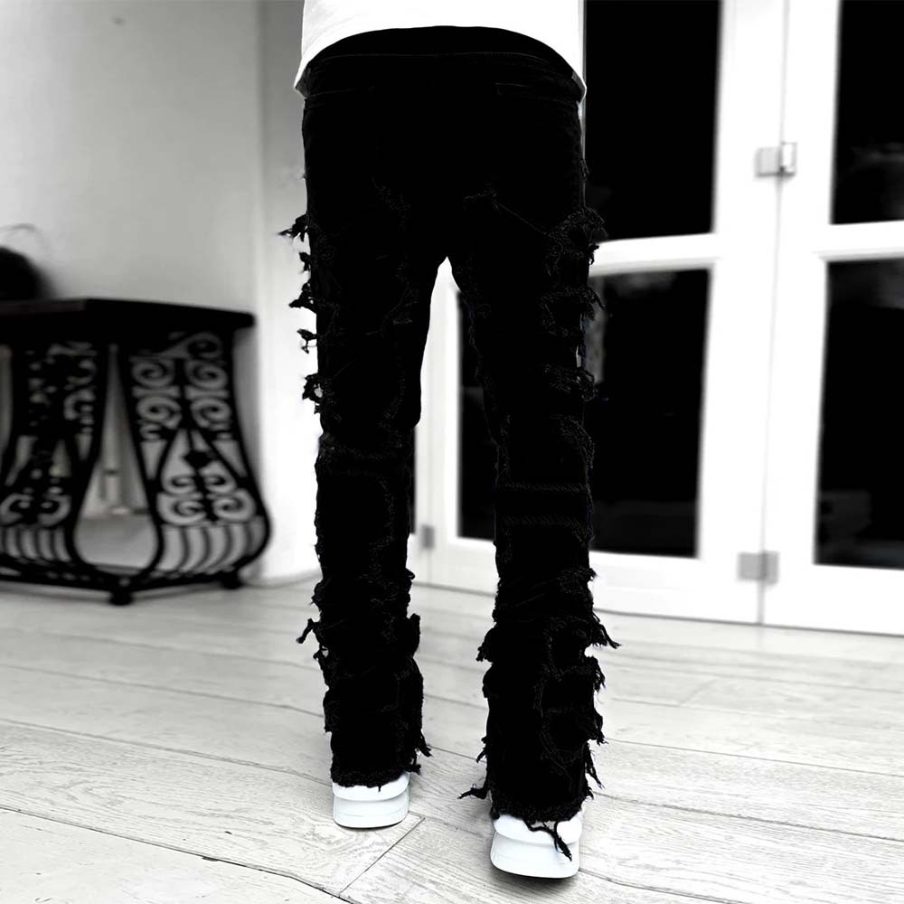 Stylish Retro Men's Stretch Denim Straight Leg Pants