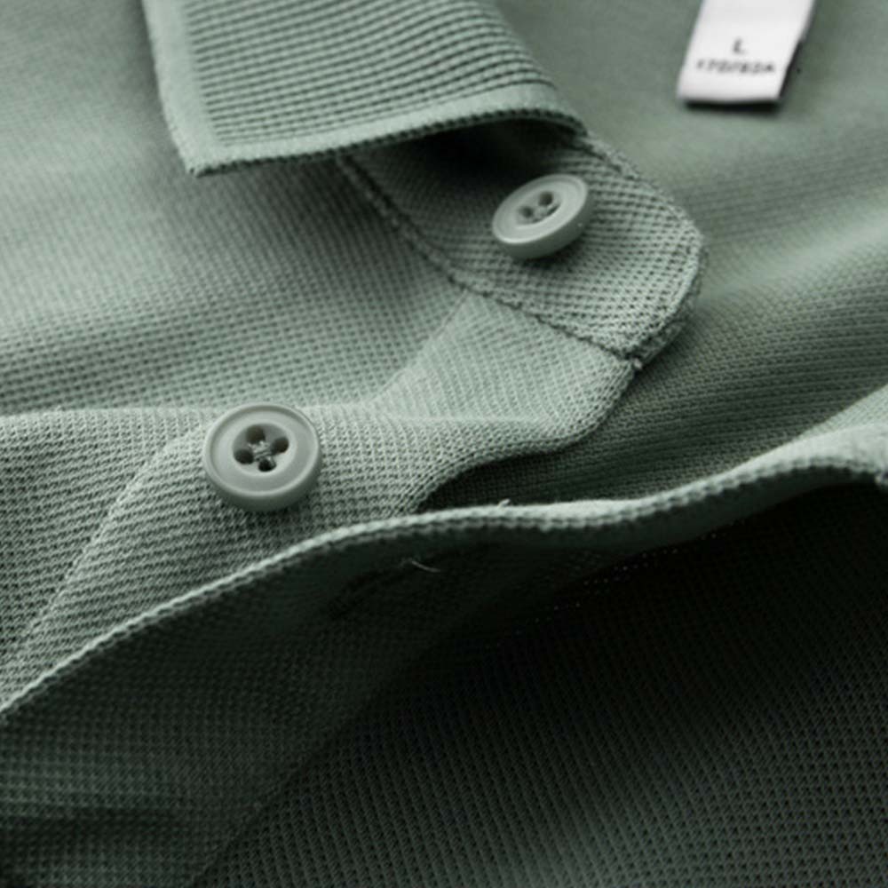 Men's new breathable mulberry silk short-sleeved business polo shirt