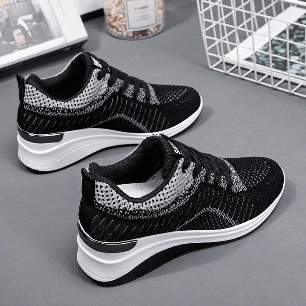 Nuevas zapatillas transpirables de suela gruesa para mujer