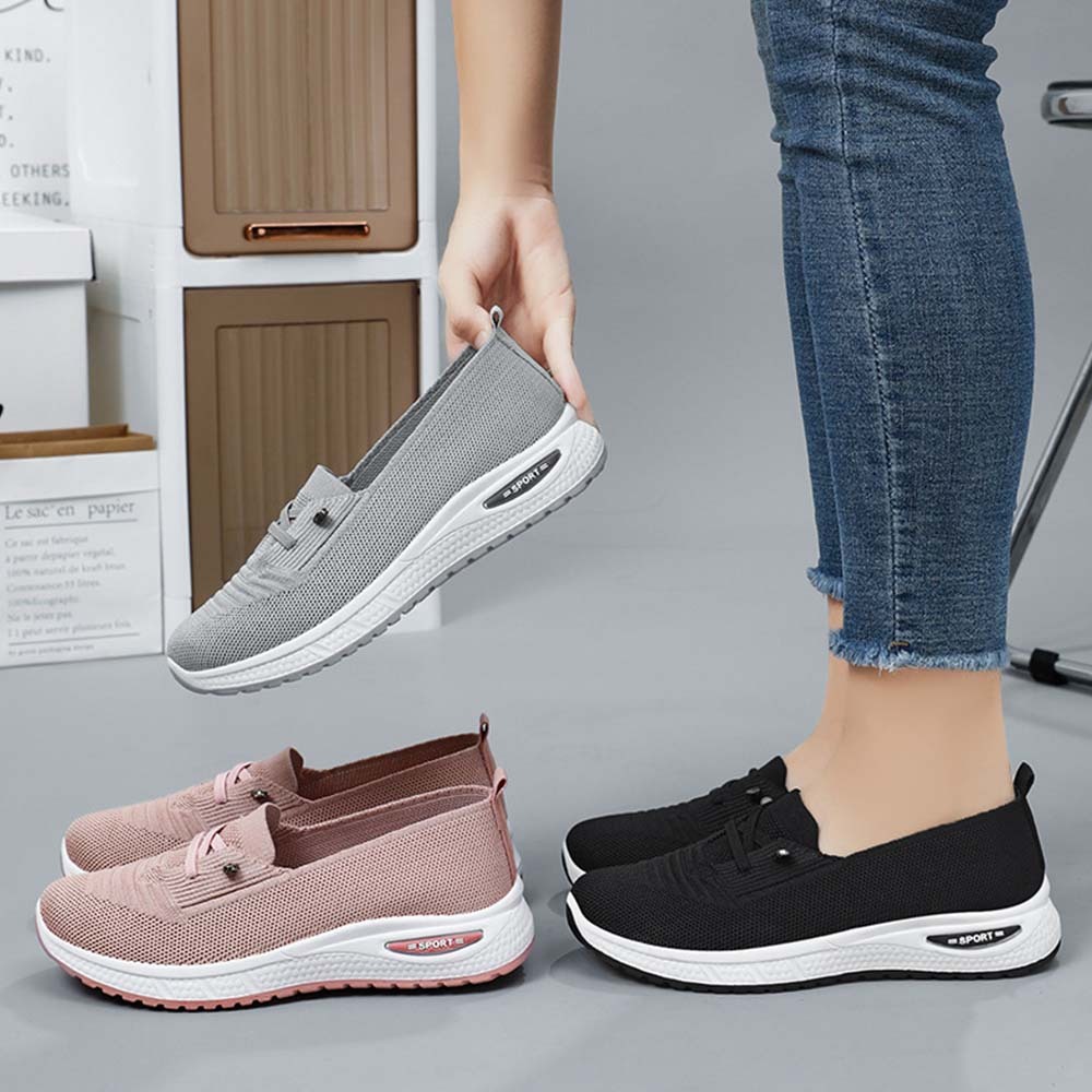 Nuevos zapatos casuales transpirables de suela gruesa para mujer