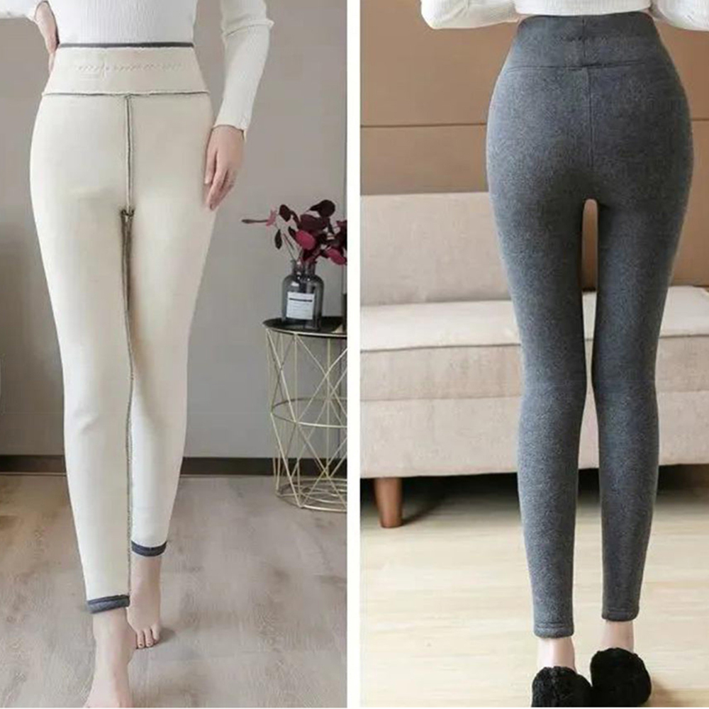 Figcoco Ladies fashion comfortable fleece warm leggings