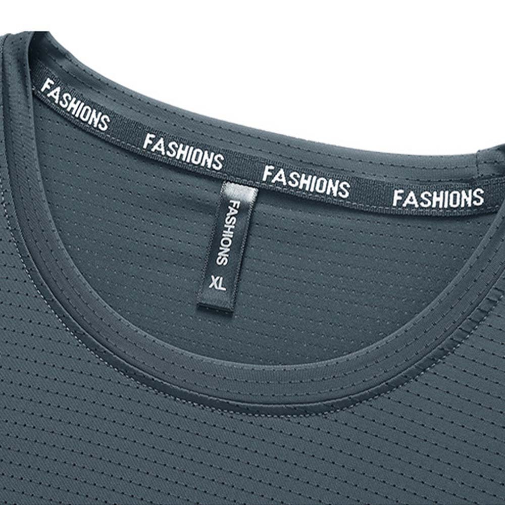 Smiledeer Men's Summer Ice Silk Quick-Drying Large Size Sports T-Shirt