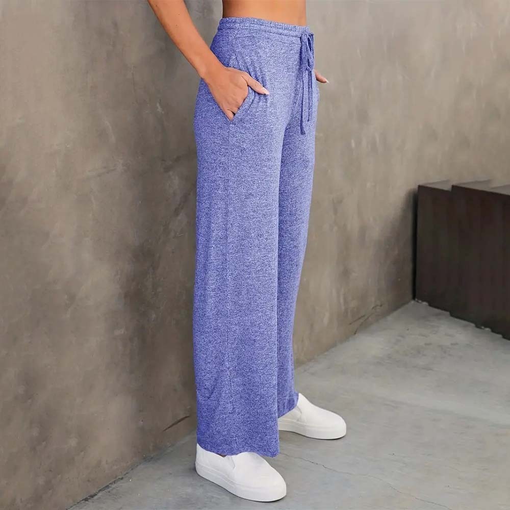 Women's simple loose lace-up casual sweatpants