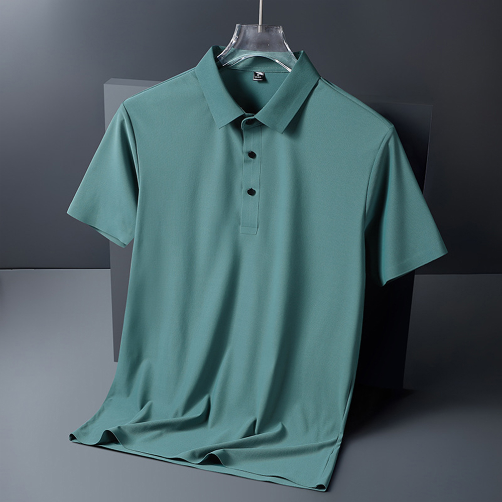 Men's Breathable Ice Silk Short Sleeve Polo Shirt