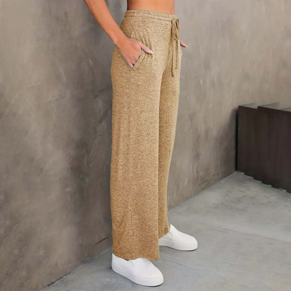 Women's simple loose lace-up casual sweatpants