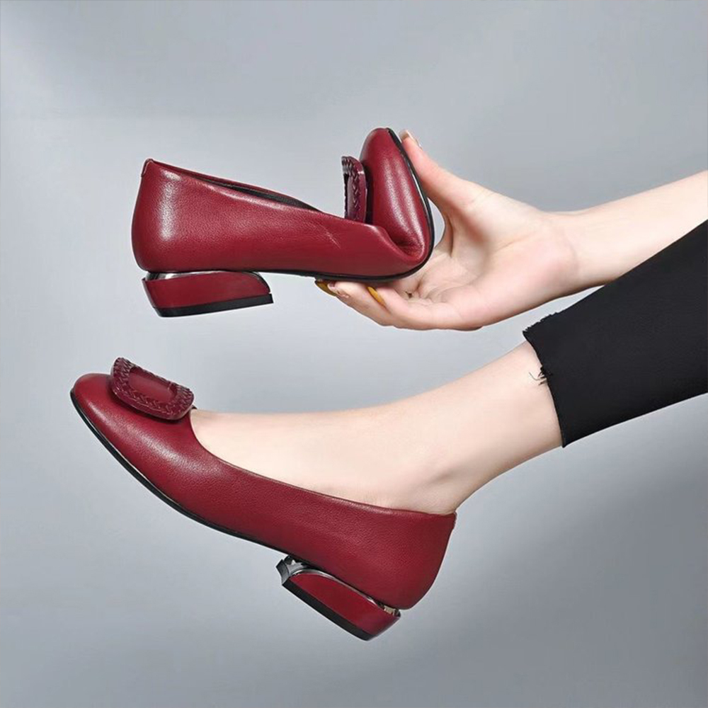 2024 Women’s Stylish and Comfortable Buckle Block Heels