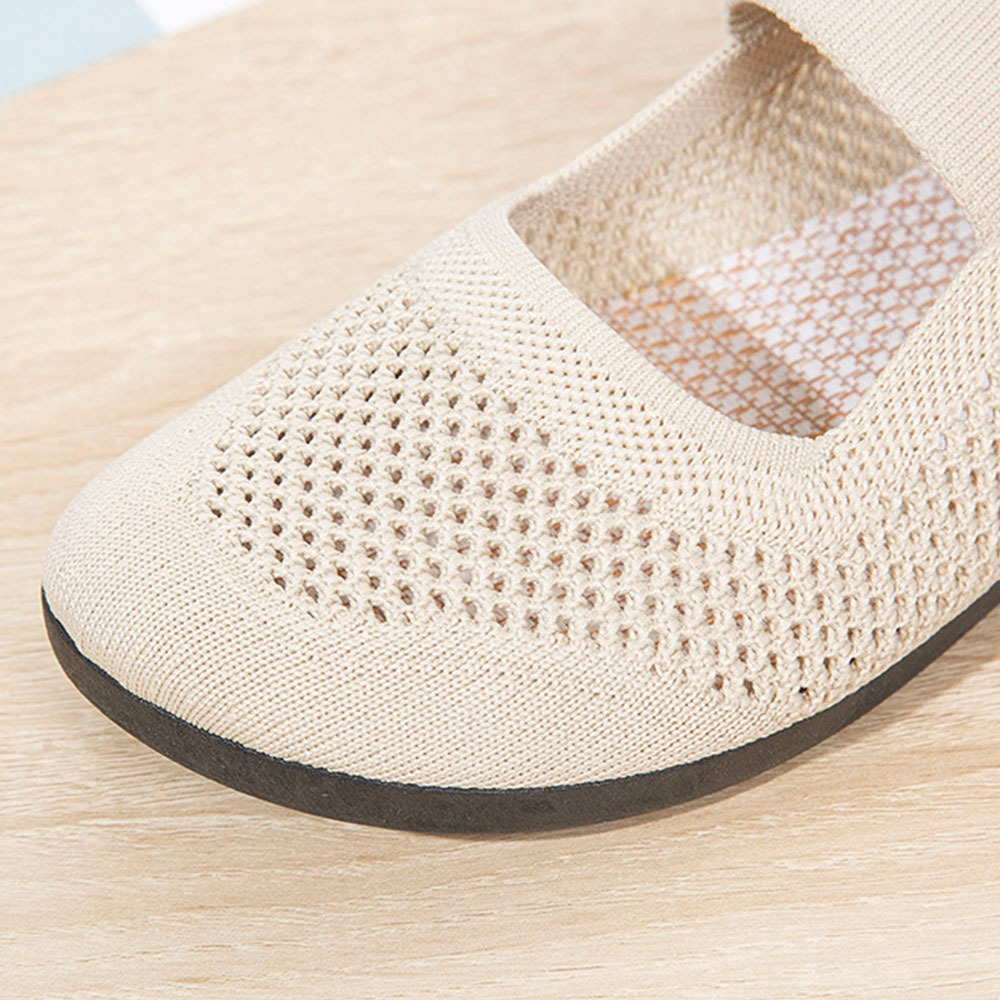 Spring and Autumn Women's Hollow Fly Knit Slip-on Casual Shoes