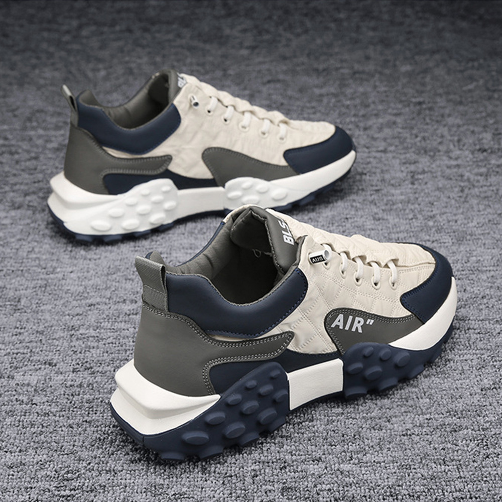 Glowtomato™ Men's Color Block Thick Sole Sneakers